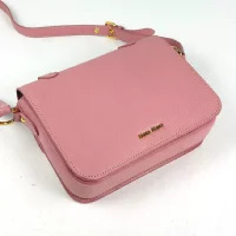 Miu Miu Bag Pink 2way Shoulder Leather Pink